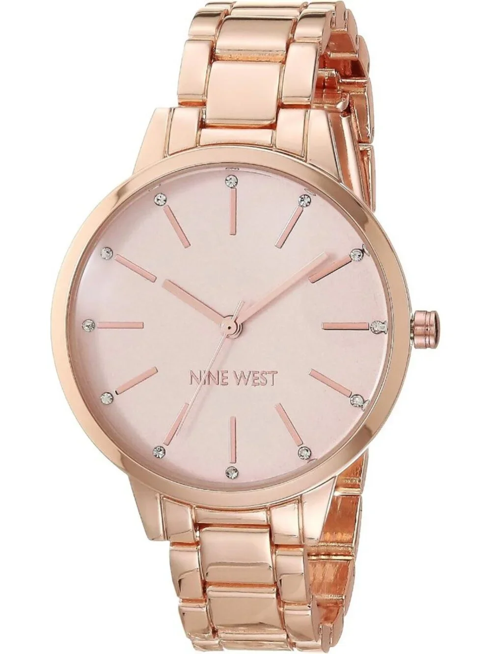 Stylish Crystal Accented Women's Bracelet Watch - Elegant Fashion Timepiece